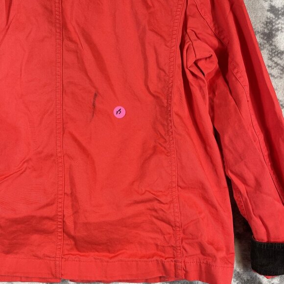 J Crew Jacket Womens Size Medium Red Academia Office Cotton Collared - Picture 3 of 11